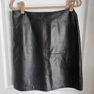 Chocolate brown leather skirt size 14 P.